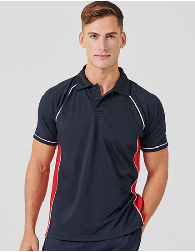F-LV370-Mens Piped Performance Polo